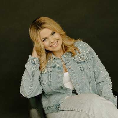 Portrait of Shalene, a professional stylist at Western Blonde Salon, showcasing their expertise and style.
